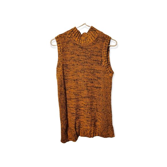 Nine West Sweaters - Nine West NWT Large Sleeveless Deep Mustard and Black Knitted Fall Sweater